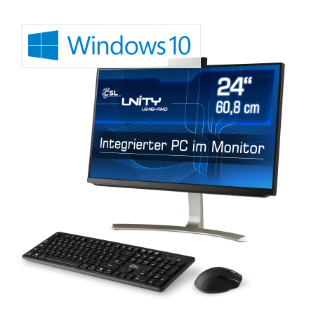 All-in-One-PC CSL Unity U24B-AMD / 3200G / Windows 10 Home / 500GB+8GB