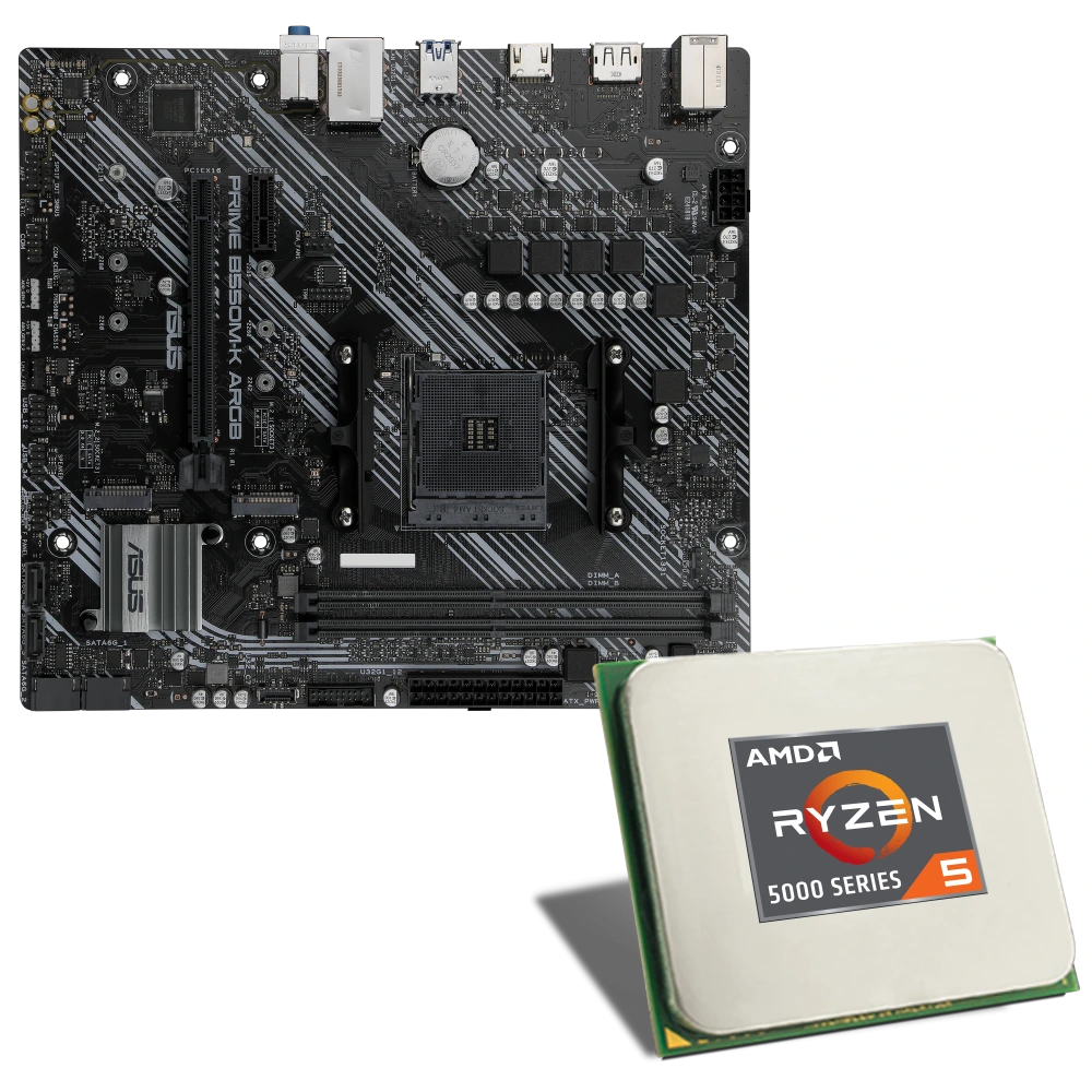 B550M/B Ryzen5 5600X MEM32GB 3点セット販売 AMD Ryzen 5 5600X / ASUS PRIME B550M-K ARGB Mainboard Bundle | CSL