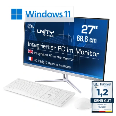 Ein starker, absolut lautloser und energieeffizienter Intel&reg; All-In-One-PC mit 27" Full HD Display, 16 GB RAM und Windows 11 Home.