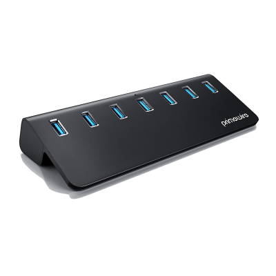 USB 3.2 Hub 7 Port inkl. Netzteil ist ein günstiger und leistungsbringender Hub mit 7 Ports, die Übertragungsraten von bis zu 10 Gbit/s ermöglichen.