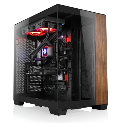 Edles Holzdesign, starke Hardware: 4K Gamer-PC aus der Wood Edition mit RTX 5070 und Intel Core Ultra 7 CPU.