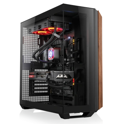4K-Gaming-PC im edlen Holz-Design: Mit Ryzen 7 9700X CPU, 32 GB RAM & Radeon RTX 9070 XT Grafik.