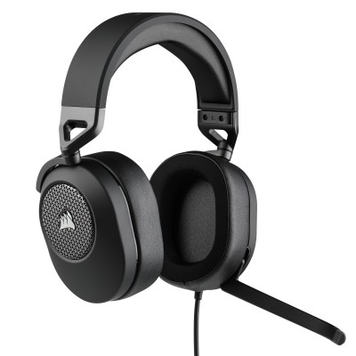 Corsair HS65 SURROUND Gaming-Headset - Carbon. 50mm Neodym-Treiber, iCUE-Software, Dolby Audio 7.1 Surround Sound