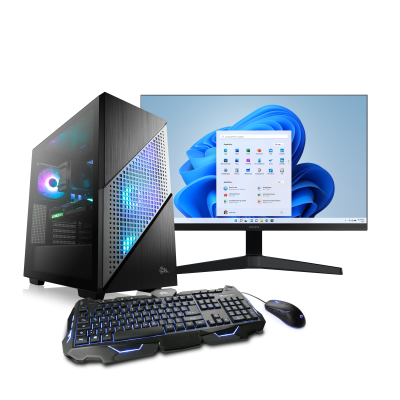 Starkes Gaming-Komplettset mit Ryzen™ 5 7500F, GeForce® RTX 4060 und Windows 11 - inkl. 27" Samsung® Monitor & Tastatur/Maus-Set.