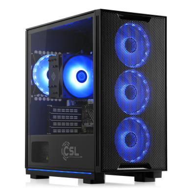 Ein kraftvoller Multimedia-PC mit AMD Ryzen 7 7700 Achtkern-CPU und 16 GB DDR5-RAM für Audio-, Grafik- und Video-Editing.