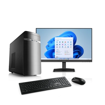 Ein starkes Komplettsystem f&uuml;r Home Office und Multimedia - mit AMD Ryzen&trade; Prozessor, 24" Full HD-Monitor und Windows 11.