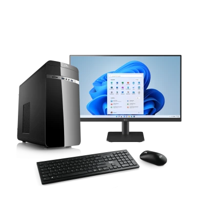 Ein starkes Komplettsystem f&uuml;r Home Office und Multimedia - mit AMD Ryzen&trade; Prozessor, 24" LG Full HD-Monitor und Windows 11.