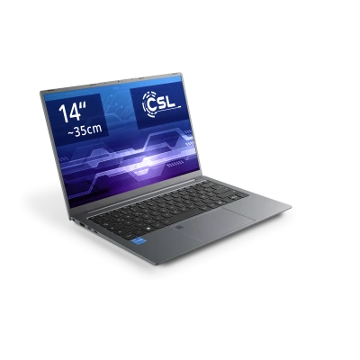 CSL R'Evolve C14 Slim Notebook mit Intel Core i5-1335U, 14" IPS-Display, 16 GB RAM & 500 GB SSD. Ultraleicht f&uuml;r Studium & mobiles Arbeiten!