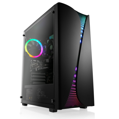 Ein leistungsstarker WQHD Gaming-PC mit GeForce® RTX 5060 Grafikkarte und AMD Ryzen 5 5500 Sechskern-Prozessor.