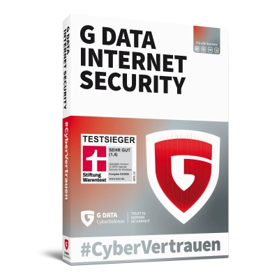 GDATA CyberDefense Internet Security ESD - 5 Lizenzen, Digitaler Produkt-Key, 1 Jahr, ohne Abo