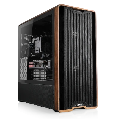 Leistungsstarker Gaming-PC im eleganten Holz-Design mit Ryzen 7 CPU und Radeon RX 9060 XT - perfekt f&uuml;r WQHD 1440p.
