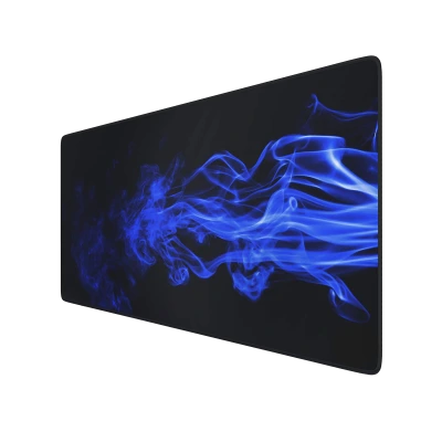CSL Titanwolf Blue Smoke XXL Mauspad, schwarz | Gaming-Mauspad zum g&uuml;nstigen Preis  | 90,0 &times; 40,0 &times; 0,3 cm | rutschfeste Gummi-Unterseite