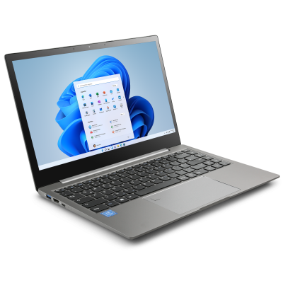 Satte 32 GB RAM und viel Speicherplatz bietet dieses lautlose 14" Touch-Display mit Intel® QuadCore-CPU und Windows 11.