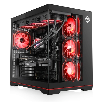Windows 11 Gaming-PC mit RTX 5070 Ti Grafik & AMD Ryzen 7 9800X3D 3D-V-Cache CPU &ndash; ideal f&uuml;r 4K-Games, Streaming & Media-Editing.