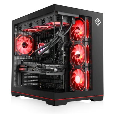 Ein m&auml;chtiger High-End-PC mit AMD Ryzen 9 9900X CPU, Radeon RX 9070XT Grafik und 32 GB RAM - perfekt f&uuml;r FPS-starkes UHD 4K-Gaming.