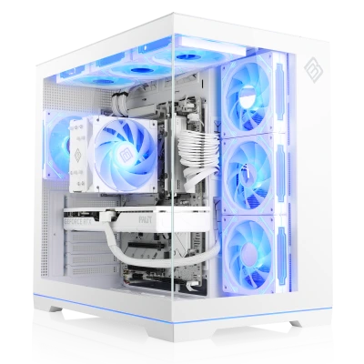 White Edition Gaming-PC mit Ryzen 7 CPU, RTX 5060 Ti, 32 GB RAM & 1 TB SSD. Schnelles WQHD-Gaming, modernes Design, starke Ausstattung.