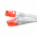 20m Flachband Patchkabel Cat6, weiß/rot