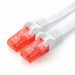 20m Flachband Patchkabel Cat6, weiß/rot