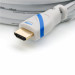 HDMI 2.0 Kabel, 3 m, weiß/blau