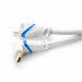 HDMI 2.0 Kabel, gewinkelt, 10 m, weiß/blau