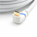 HDMI 2.0 Kabel, gewinkelt, 10 m, weiß/blau