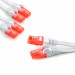 15x 3m Flachband Patchkabel Cat6, weiß/rot