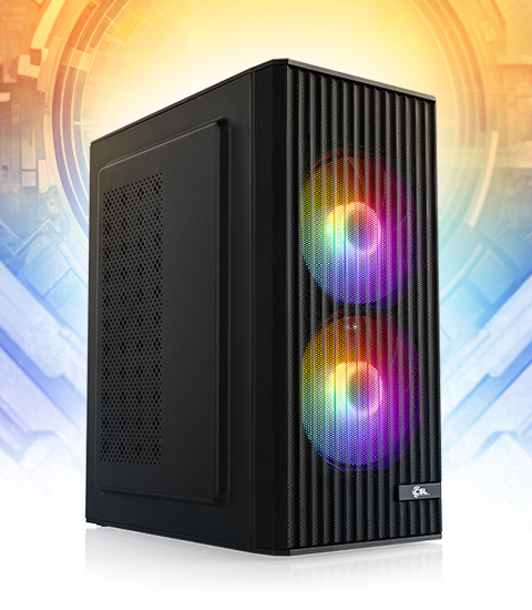 Ein leistungsstarker WQHD Gaming-PC mit GeForce&reg; RTX 5060 Grafikkarte, AMD Ryzen 5 5500 Sechskern-Prozessor und Windows 11.