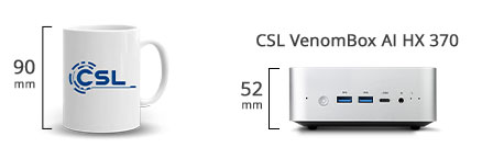 CSL VenomBox AI Mini PC – Ultra-kompaktes Gehäuse mit hoher AI Mini PC Leistung