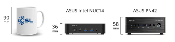 Größenvergleich ASUS Mini PC