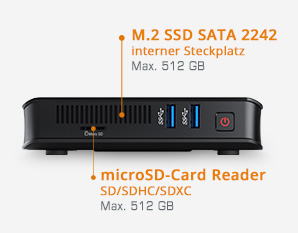 CSL Narrow Box Ultra HD Compact v4 Vorderansicht mit Anschlussbezeichnung