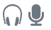 Audio/Kopfhörer-Ausgang Mikrofon-Eingang Logo