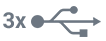 3x USB Logo