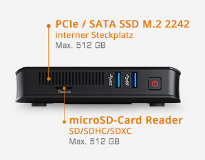 CSL Narrow Box Ultra HD Compact v5 Vorderansicht mit Anschlussbezeichnung